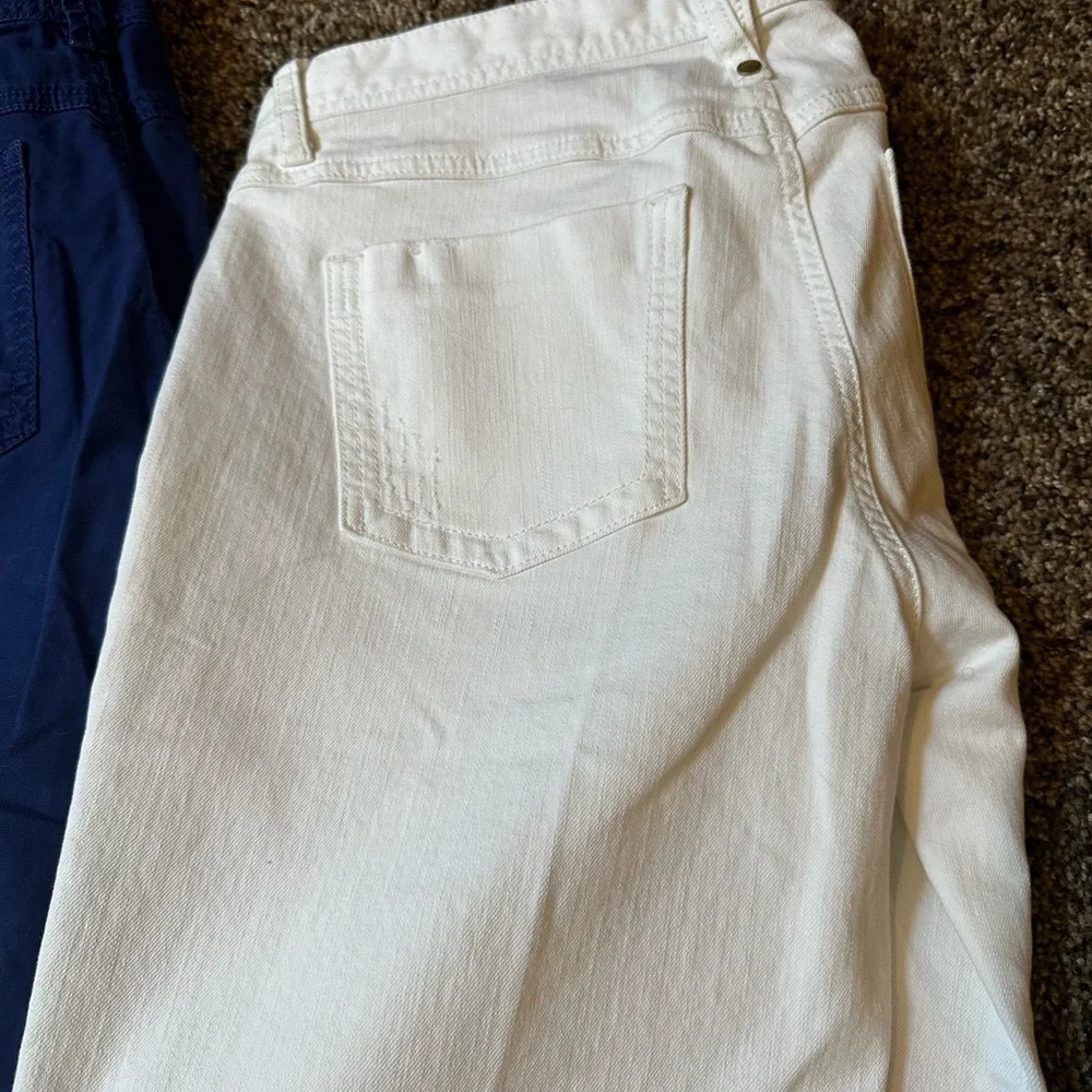 CAbi Blue and white shorts, size 8 - Picture 10 of 10